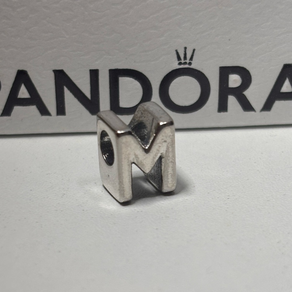 Pandora Silver 'M' Initial Charm